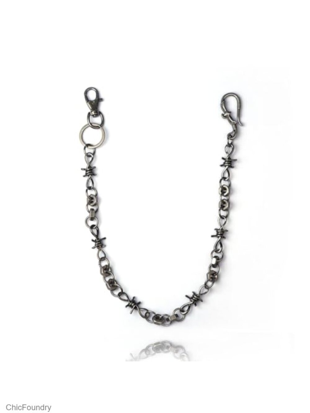 Gothic Barbed Wire Chain Bag Charm Purse Wallet Chain for Men